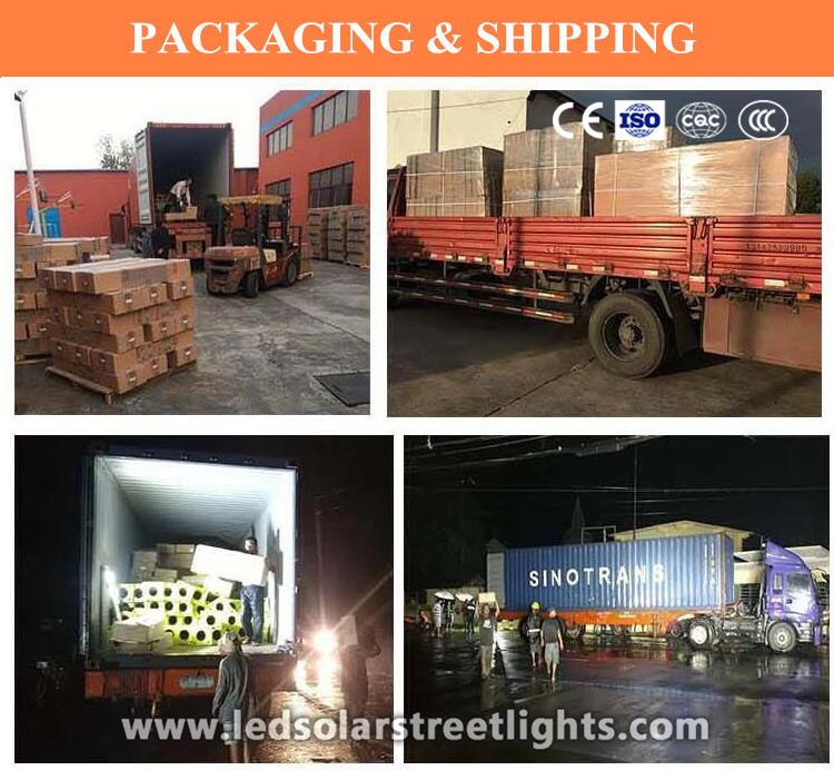 Packaging and Shipping of Solar Street Light with Lithium Battery